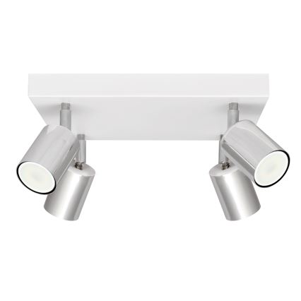 LED spotlampe TUNE 4xGU10/4,8W/230V mat krom/hvid
