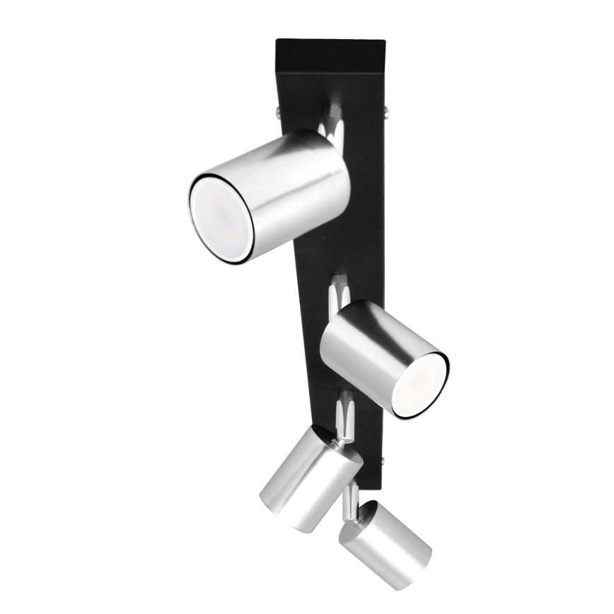 LED spotlampe TUNE 4xGU10/4,8W/230V mat krom/sort