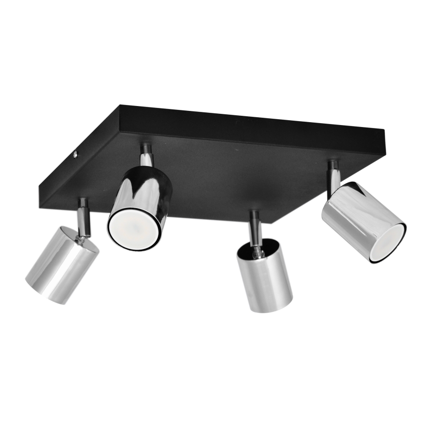 LED spotlampe TUNE 4xGU10/4,8W/230V mat krom/sort
