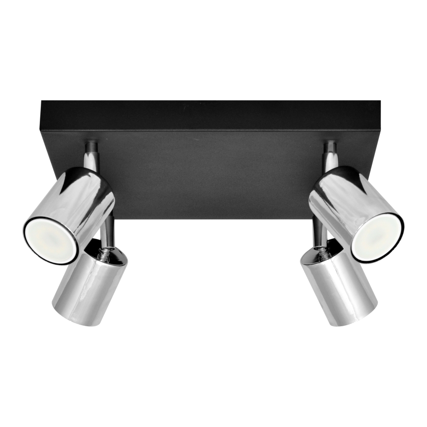 LED spotlampe TUNE 4xGU10/4,8W/230V mat krom/sort