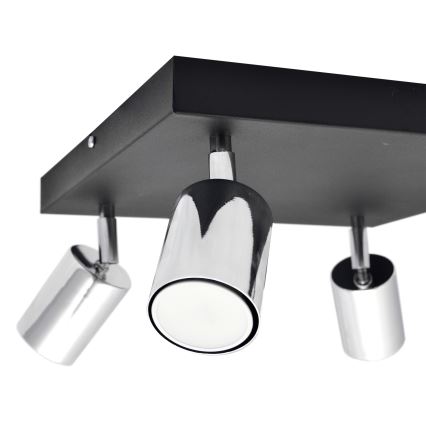 LED spotlampe TUNE 4xGU10/4,8W/230V mat krom/sort