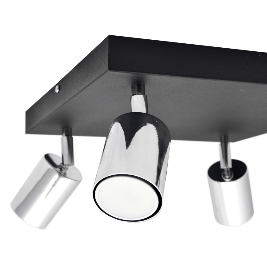 LED spotlampe TUNE 4xGU10/4,8W/230V mat krom/sort