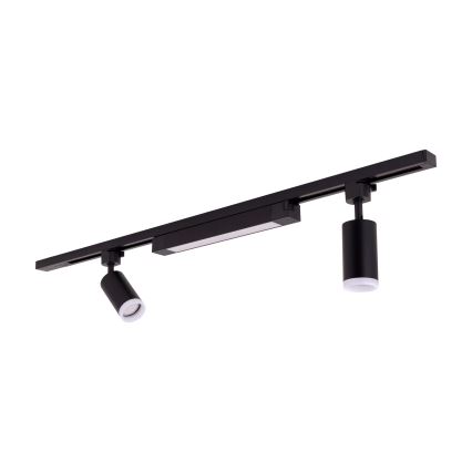 LED Spotlys i skinnesystem TRACER 2xGU10/10W/230V + LED/20W 1 m sort