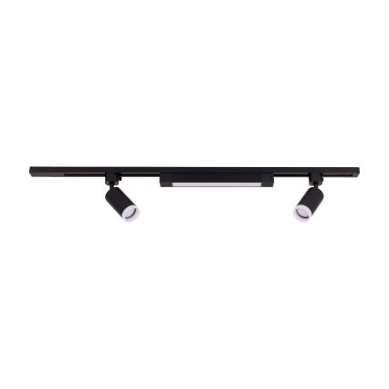 LED Spotlys i skinnesystem TRACER 2xGU10/10W/230V + LED/20W 1 m sort