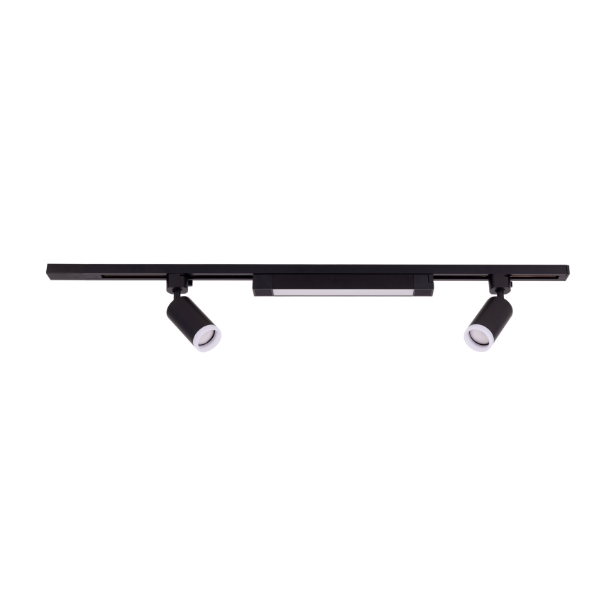 LED Spotlys i skinnesystem TRACER 2xGU10/10W/230V + LED/20W 1 m sort