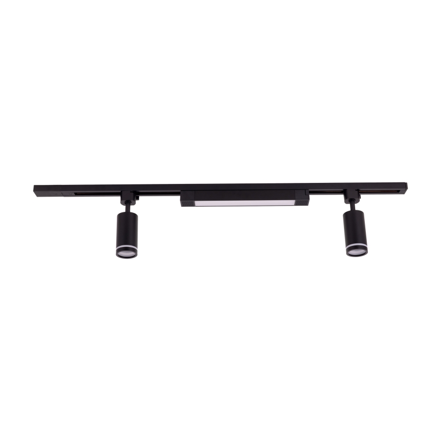 LED Spotlys i skinnesystem TRACER 2xGU10/10W/230V + LED/20W 1 m sort