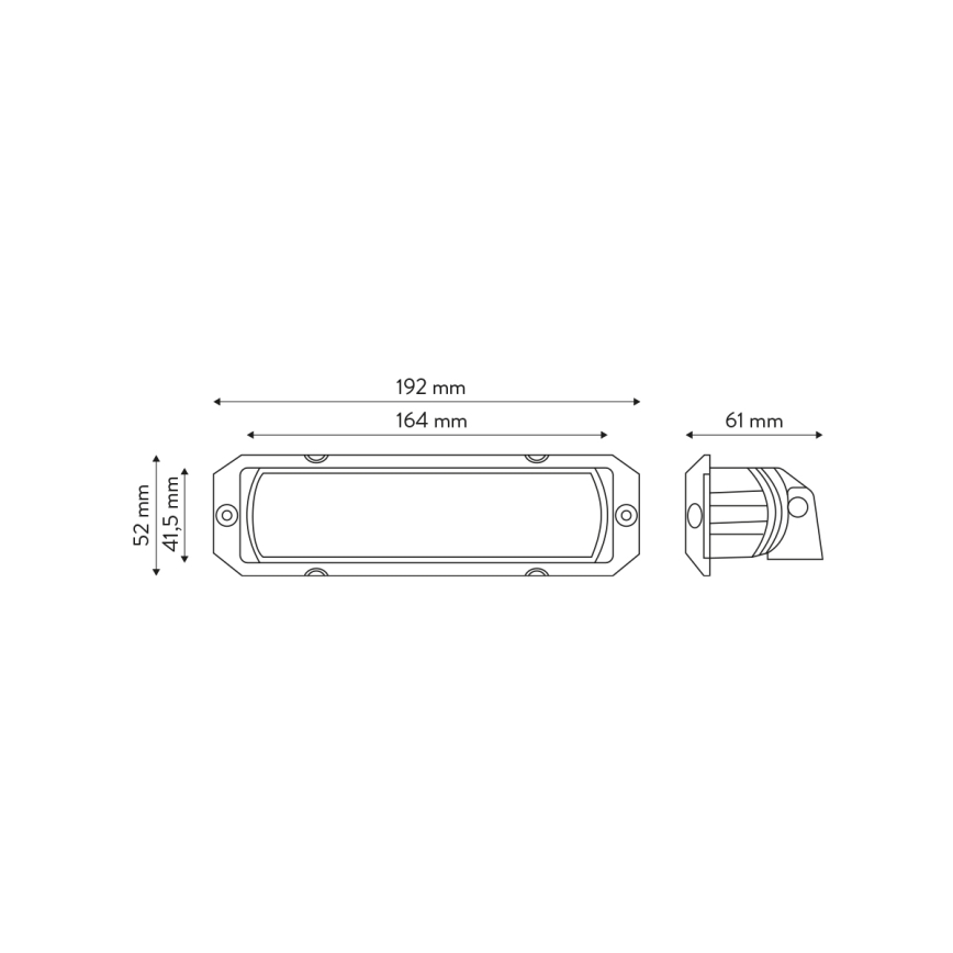 LED Spotlys til bil DUO BLACK LED/32W/9-36V IP69 6000K rektangulær
