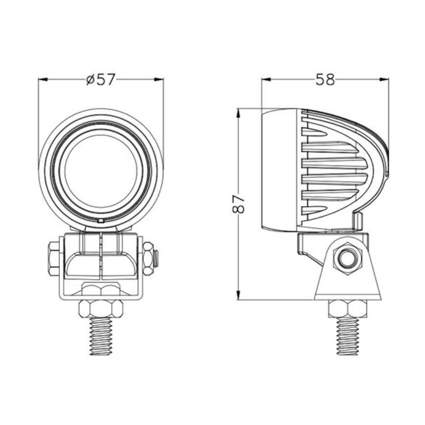 LED spotlys til bil OSRAM LED/10W/10-30V IP68 5700K
