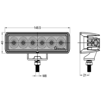 LED spotlys til bil OSRAM LED/24W/10-30V IP68 5700K