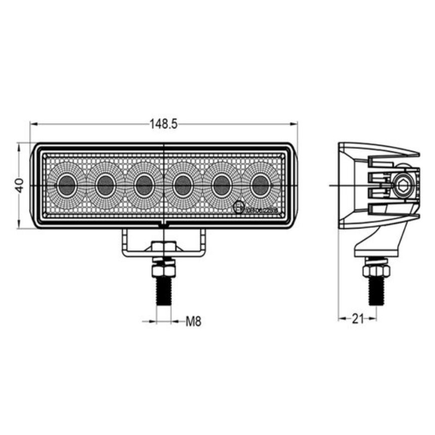 LED spotlys til bil OSRAM LED/24W/10-30V IP68 5700K