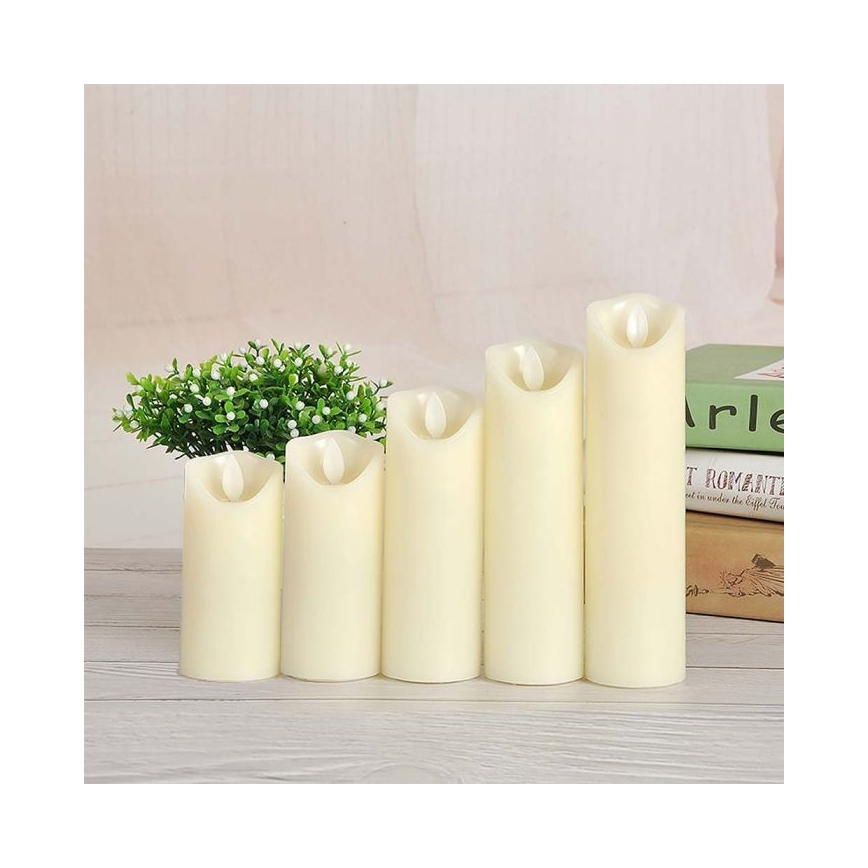 LED stearinlys LED/2xAA varm hvid 15 cm