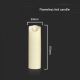 LED stearinlys LED/2xAA varm hvid 17,5 cm