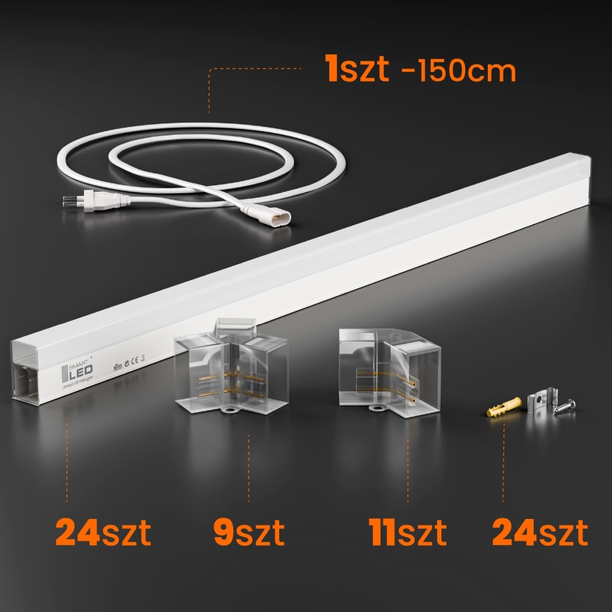 Dæmpbar LED-loftlampe HEXAGON LED/192W/85-265V 5000K 160x221 cm CRI 90 IP54 hvid