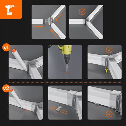 Dæmpbar LED-loftlampe HEXAGON LED/192W/85-265V 5000K 160x221 cm CRI 90 IP54 hvid