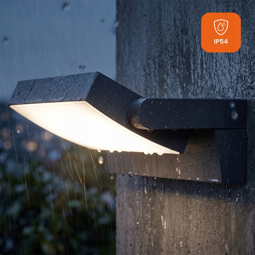 LED dæmpbar udendørs væglampe LED/12/18/24W/230V 3000/4000/6500K IP54 sort