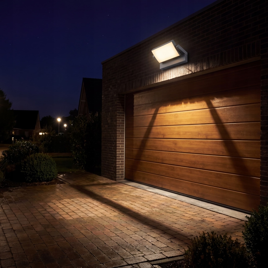 LED dæmpbar udendørs væglampe LED/12/18/24W/230V 3000/4000/6500K IP54 sort
