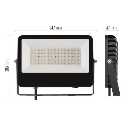 LED-reflektor AVENO LED/48W/230V 4000K 7200 lm IP66 sort