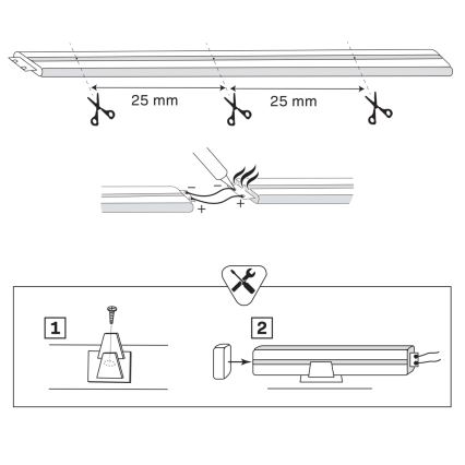 LED strimmel NEON 2 m LED/14W/12V IP65 grøn