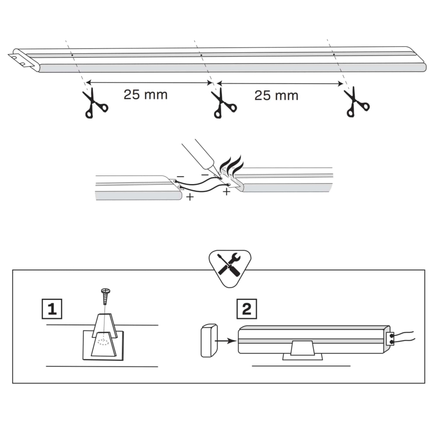 LED strimmel NEON 2 m LED/14W/12V IP65 grøn