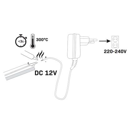 LED strimmel NEON 2 m LED/17W/12V IP65 orange