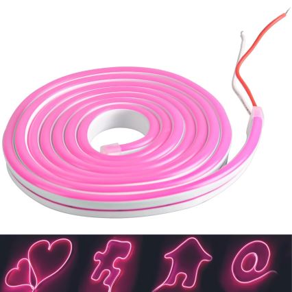 LED strimmel NEON 2 m LED/17W/12V IP65 pink