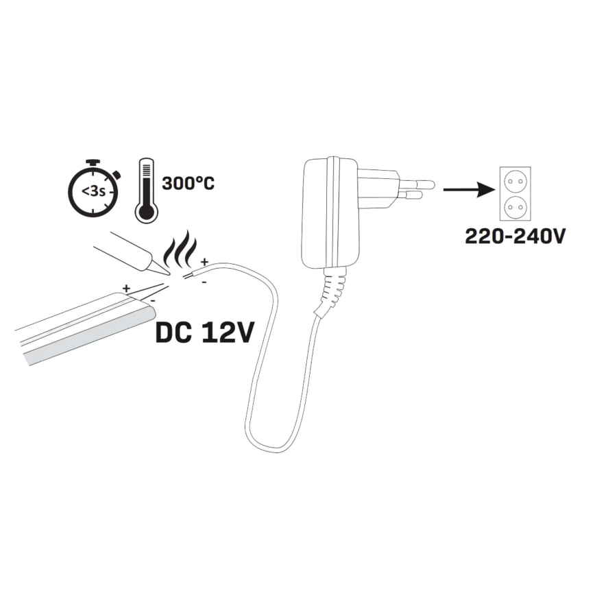 LED strimmel NEON 2 m LED/17W/12V IP65 pink