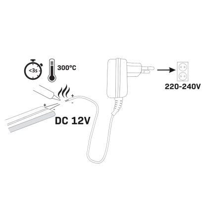 LED strimmel NEON 5 m LED/27W/12V IP65 blå