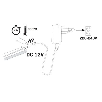 LED strimmel NEON 5 m LED/27W/12V IP65 orange