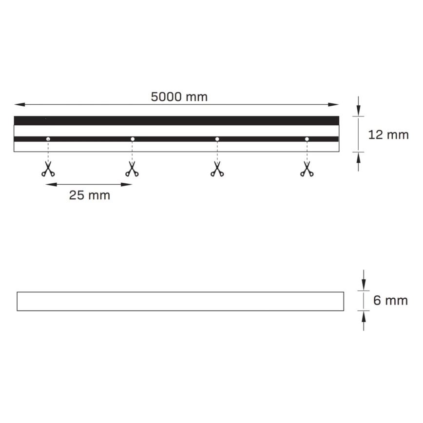 LED strimmel NEON 5 m LED/27W/12V IP65 pink