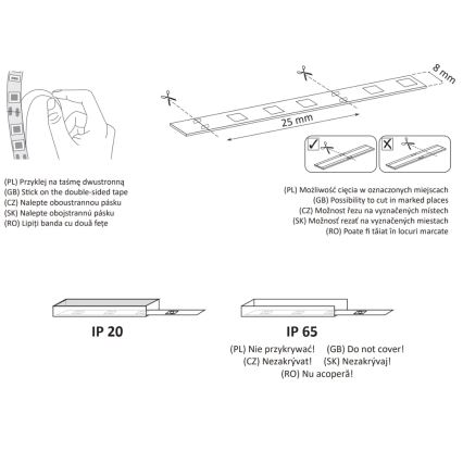 LED-strip 5 m LED/36W/12V 4000K