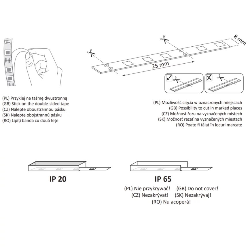 LED-strip 5 m LED/36W/12V 4000K