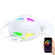 LED strip dæmpbar RGB-farver LED/24W/230V 5m 3000-6000K Wi-Fi Tuya