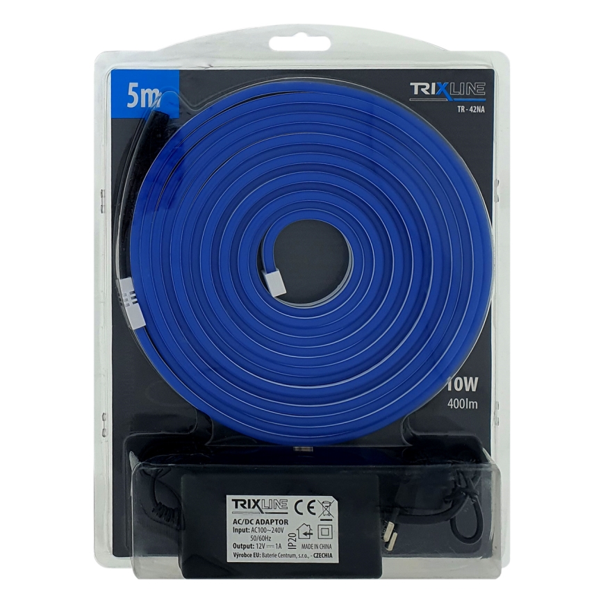 LED strip fleksibel NEON LED/10W/230V 5 m IP65 blå
