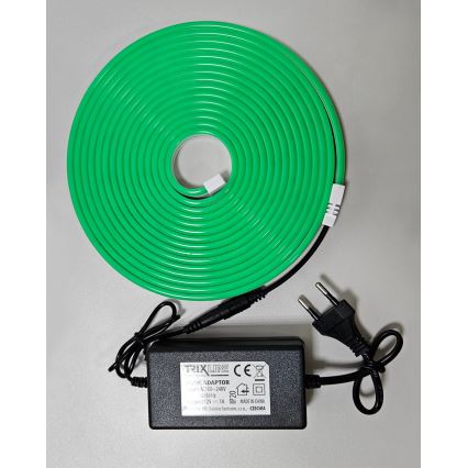 LED strip fleksibel NEON LED/10W/230V 5 m IP65 grøn