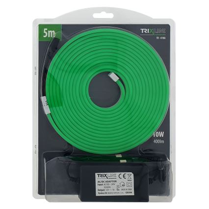 LED strip fleksibel NEON LED/10W/230V 5 m IP65 grøn