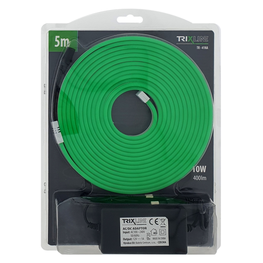 LED strip fleksibel NEON LED/10W/230V 5 m IP65 grøn