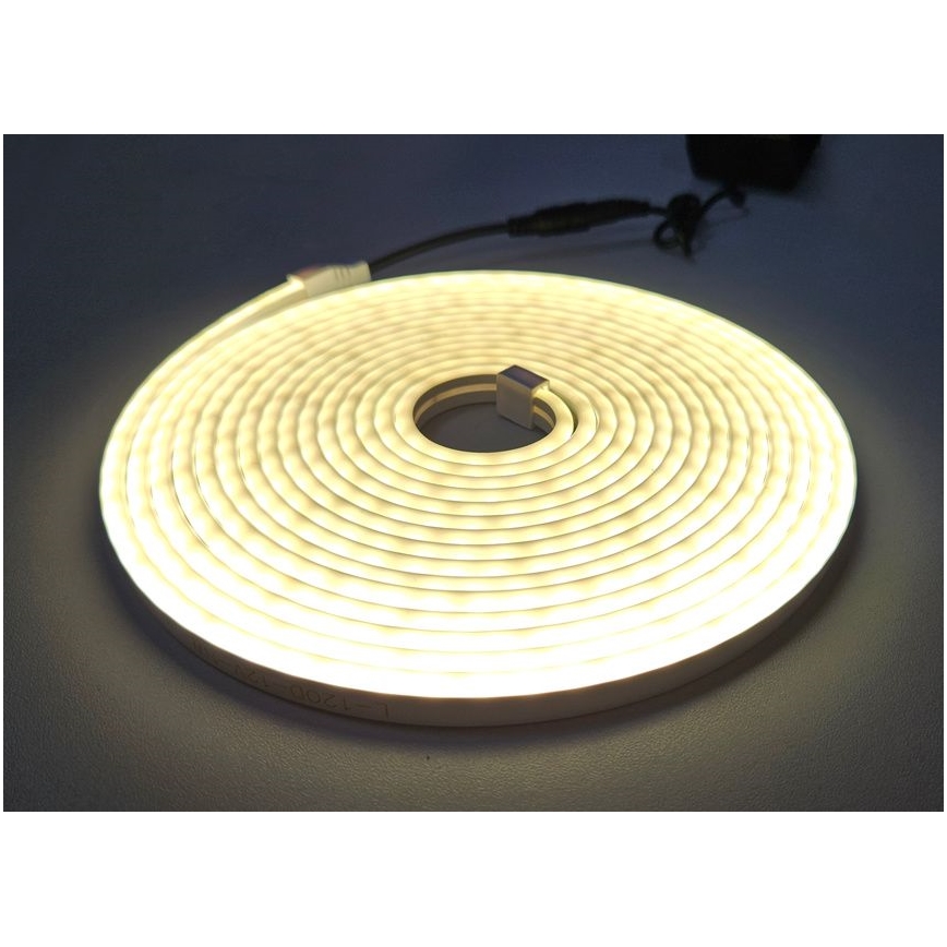 LED strip fleksibel NEON LED/10W/230V 5 m IP65 hvid