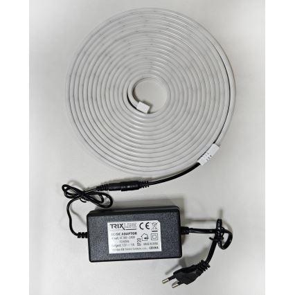 LED strip fleksibel NEON LED/10W/230V 5 m IP65 hvid
