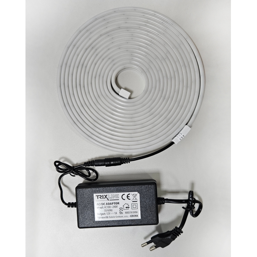 LED strip fleksibel NEON LED/10W/230V 5 m IP65 hvid