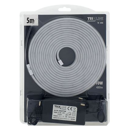 LED strip fleksibel NEON LED/10W/230V 5 m IP65 hvid