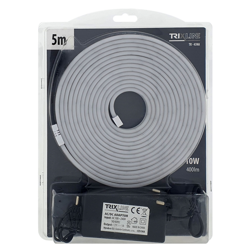 LED strip fleksibel NEON LED/10W/230V 5 m IP65 hvid