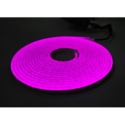 LED strip fleksibel NEON LED/10W/230V 5 m IP65 lilla