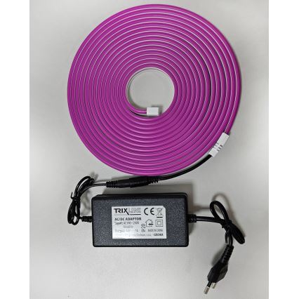 LED strip fleksibel NEON LED/10W/230V 5 m IP65 lilla