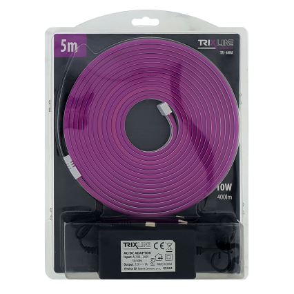 LED strip fleksibel NEON LED/10W/230V 5 m IP65 lilla