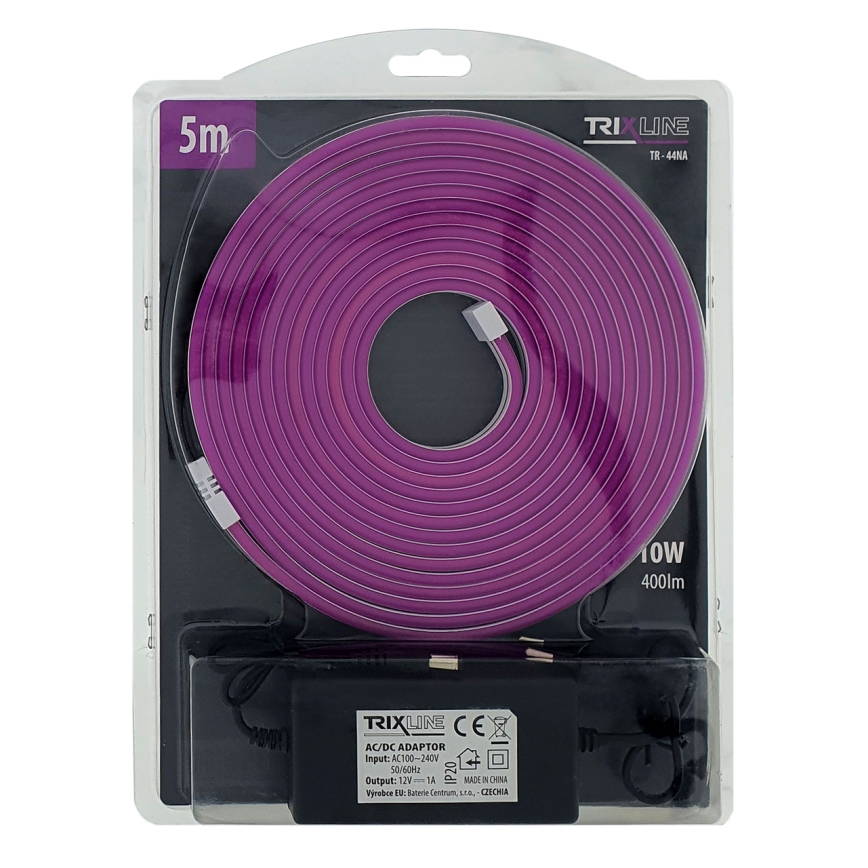 LED strip fleksibel NEON LED/10W/230V 5 m IP65 lilla