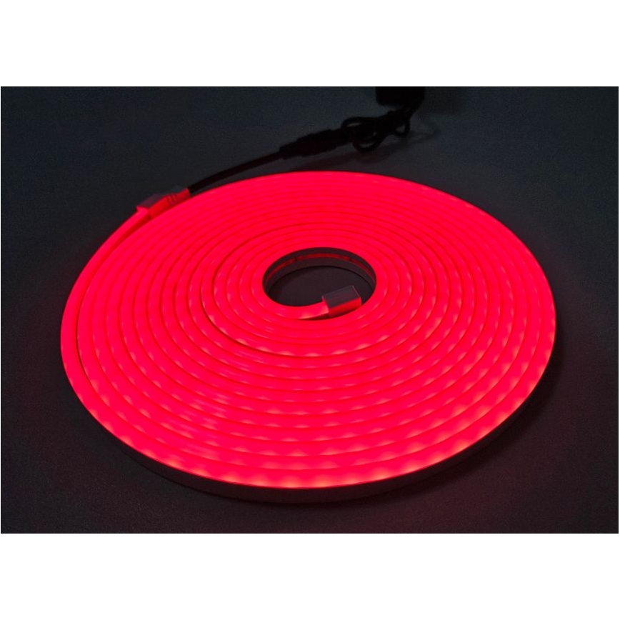 LED strip fleksibel NEON LED/10W/230V 5 m IP65 rød