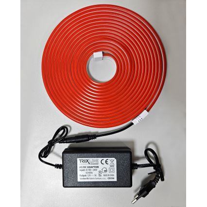 LED strip fleksibel NEON LED/10W/230V 5 m IP65 rød