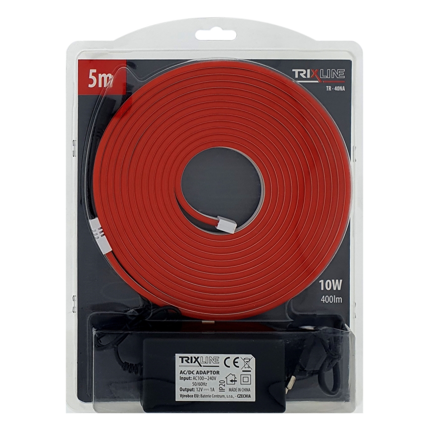LED strip fleksibel NEON LED/10W/230V 5 m IP65 rød