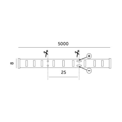 LED strip LED/50W/12V 5 m 4000K