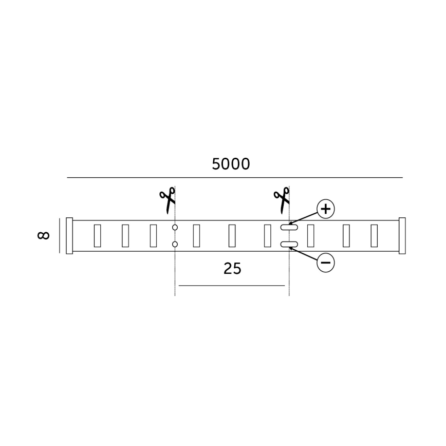 LED strip LED/50W/12V 5 m 6500K